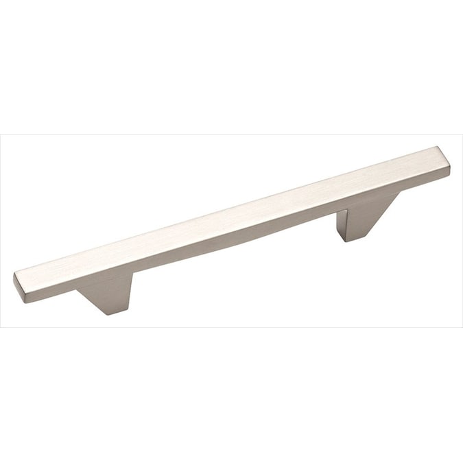 Amerock Sleek 3-3/4-in (96mm) Center to Center Satin Nickel Rectangular Bar Drawer Pull