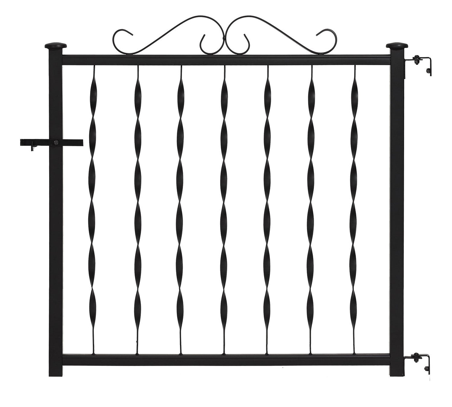 Gilpin Windsor Plus 32-1/4-in L x 28-in H Black Metal Deck Railing Gate (Assembled)