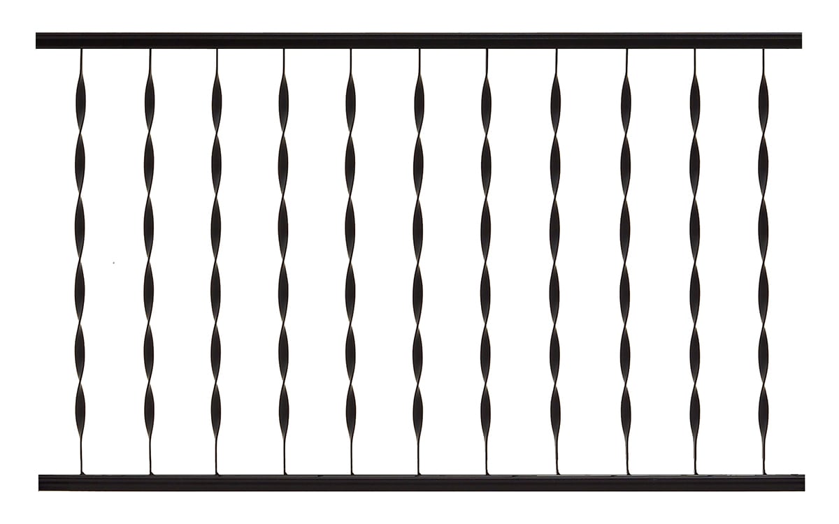 Gilpin Windsor Plus 4-ft x 36-in Black Metal Deck Rail Kit