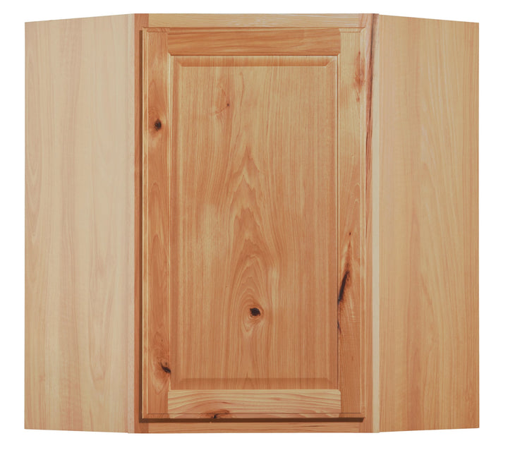 Diamond NOW Denver 12-in W x 30-in H x 24-in D Natural Rustic Hickory Diagonal Corner Wall Fully Assembled Cabinet (Raised Panel Square Style)
