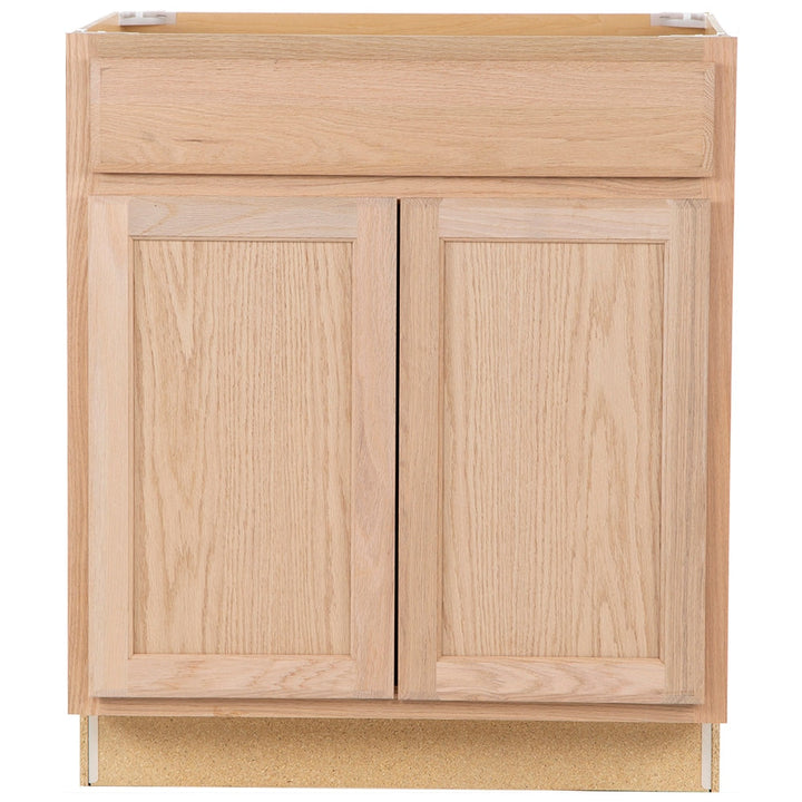 Opus Oak Brook 30-in W x 35-in H x 23.75-in D Natural Unfinished Oak 1-Drawer Base Cabinet