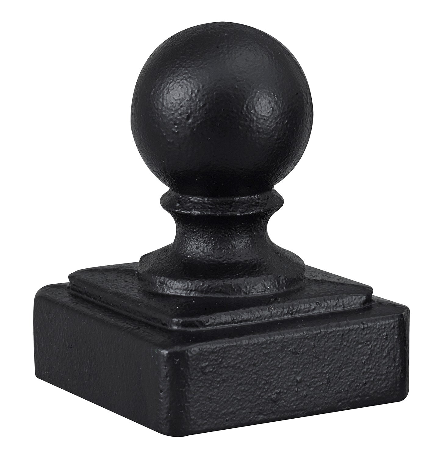 Gilpin Black Painted Cast Iron Post Cap for 3x3 Metal Fence Post - Fits Common Post Measurement 3x3 - Steel Fence Series