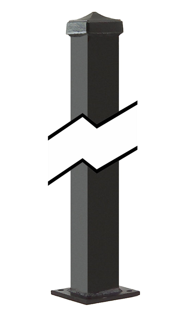 Gilpin 4-ft H x 2-in W Black Steel Decorative Fence Post