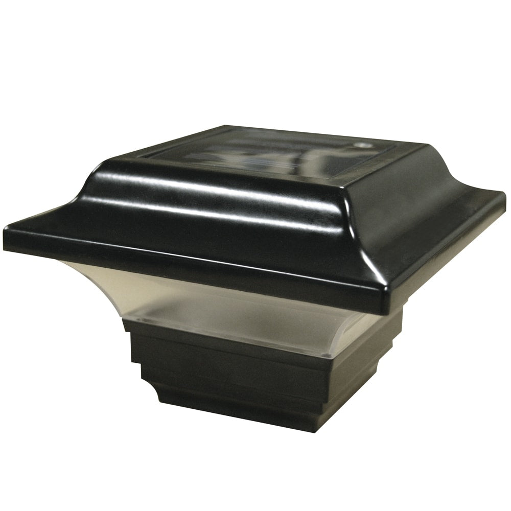 Freedom 5-in W x 4-in L Black Decorative Metal Fence Post Cap- Fits Common Post Measurement: 2-in x 2-in