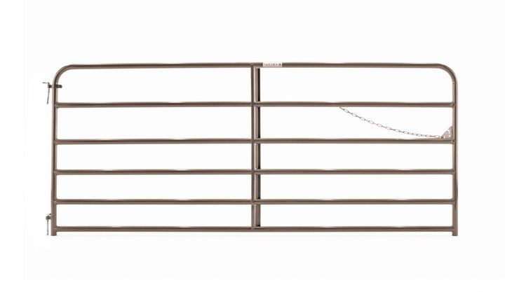 Tarter 4-ft H x 10-ft W Brown Powder Coat Steel Corral Flat-top Farm Fence Gate
