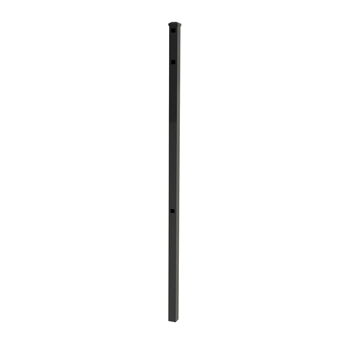 Ironcraft 6-ft H x 2-in W Black Powder Coat Aluminum Yard End Fence Post
