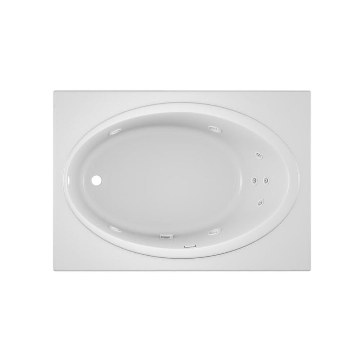 Jacuzzi NOVA 60 in. x 42 in. Acrylic Left-Hand Drain Rectangular Drop-In Whirlpool Bathtub with Heater, White