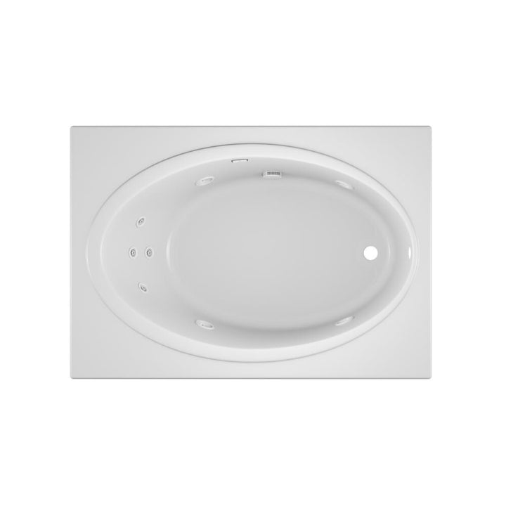 Jacuzzi NOVA 60 in. x 42 in. Acrylic Right-Hand Drain Rectangular Drop-In Whirlpool Bathtub with Heater in White