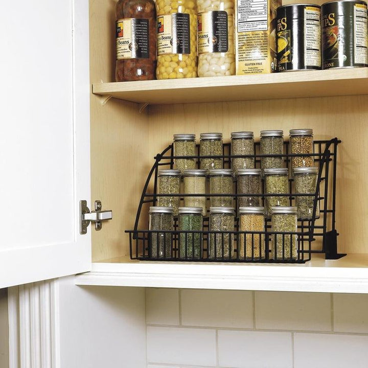 Rubbermaid 14.5-in W x 9-in H 3-Tier Mounted Metal Spice Rack
