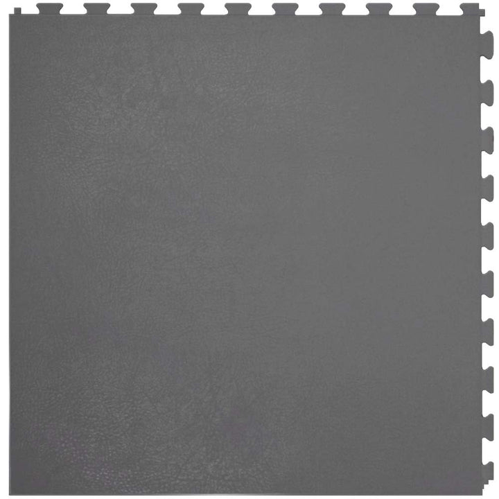 Perfection Floor Tile LeatherLook 6-Piece 20-in x 20-in Dark Gray Leather Interlocking Floor Tiles (16.7-sq ft)