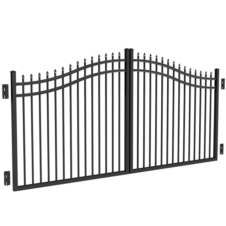 Freedom 12-ft x 5-ft Black Aluminum Driveway Gate