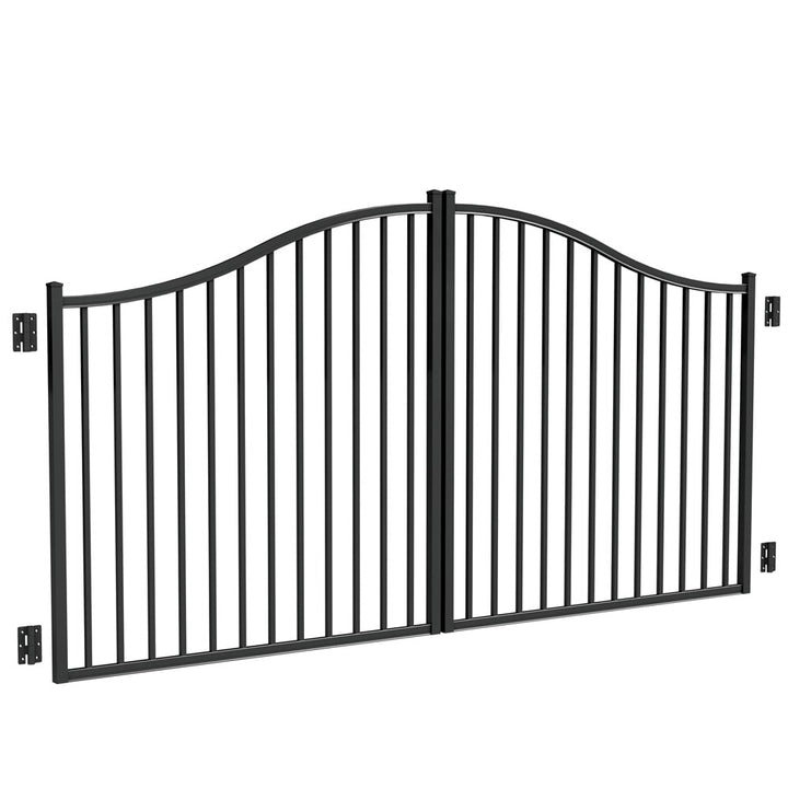 Freedom 10-ft x 4-ft Black Aluminum Driveway Gate
