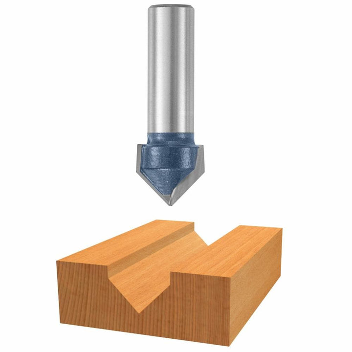 Bosch 3/4-in Carbide-Tipped V-Groove and Scoring Router Bit, 1/2-in Shank
