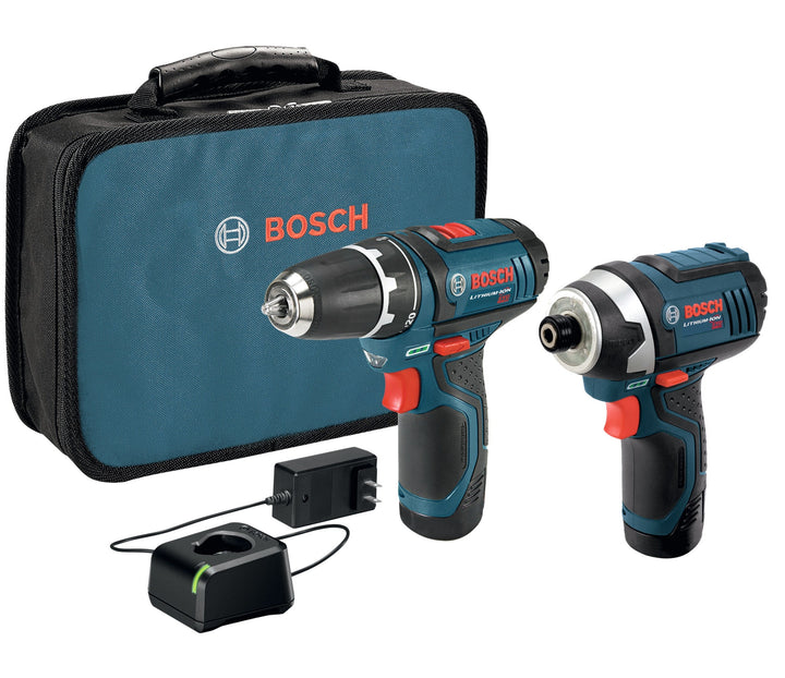 Bosch 2-Tool 12-Volt Max Power Tool Combo Kit with Soft Case (Charger Included and 2 Batteries Included)