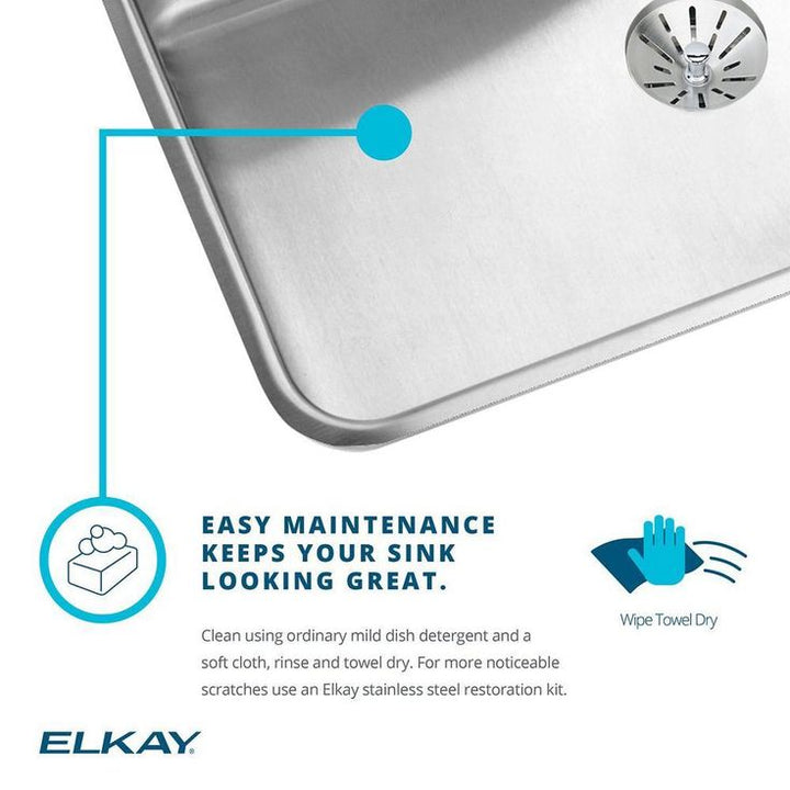 Lustertone Drop-In Stainless Steel 15 in. 1-Hole Bar Sink