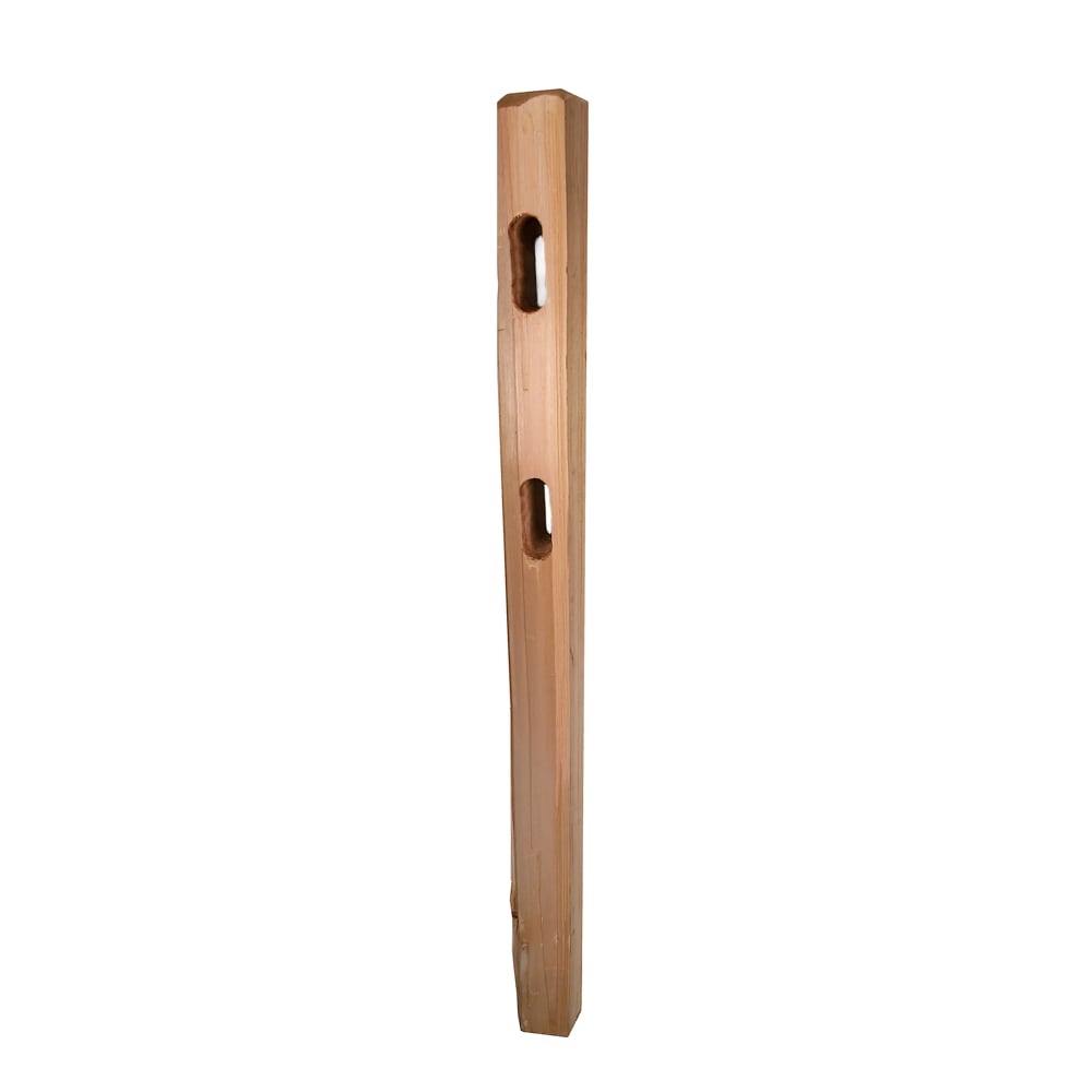 3-1/2-in x 4-ft Western Red Cedar Split Rail End Wood Fence Post
