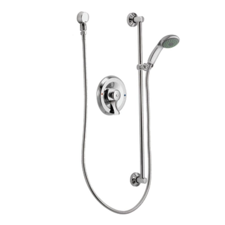 Moen Commercial Chrome Spray Shower Bar System with 2‑Way Diverter, 69-in Hose