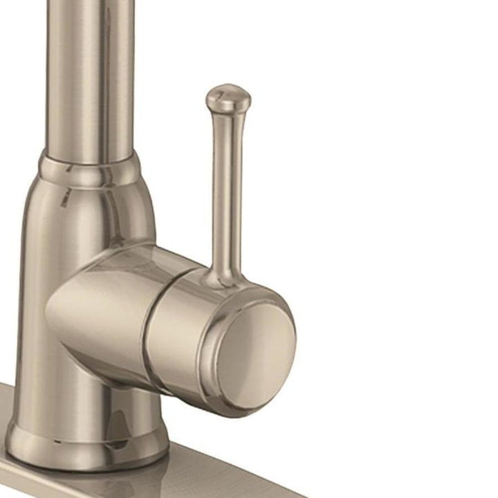 EZ-FLO Metro Brushed Nickel 1-Handle Deck-Mount Pull-Down Handle Kitchen Faucet (Deck Plate Included)