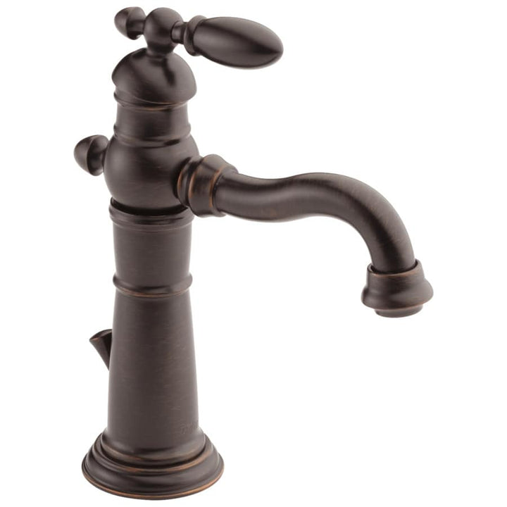 Delta Victorian Venetian Bronze 1-Handle Single Hole/4-in Centerset WaterSense Bathroom Sink Faucet with Drain