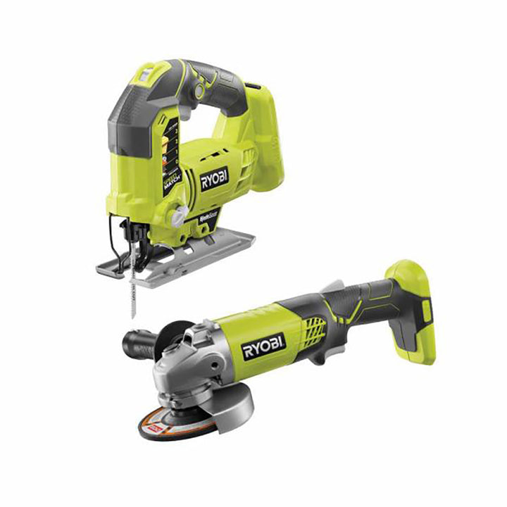 18-Volt ONE+ Lithium-Ion Cordless Orbital Jig Saw and 4-1/2 in. Angle Grinder (Tools Only)