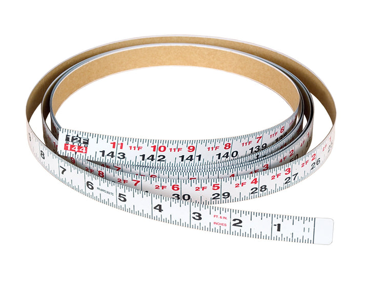 DELTA Adhesive-Backed Measuring Tape, 12-ft Left-Handed, 3/4-in Wide