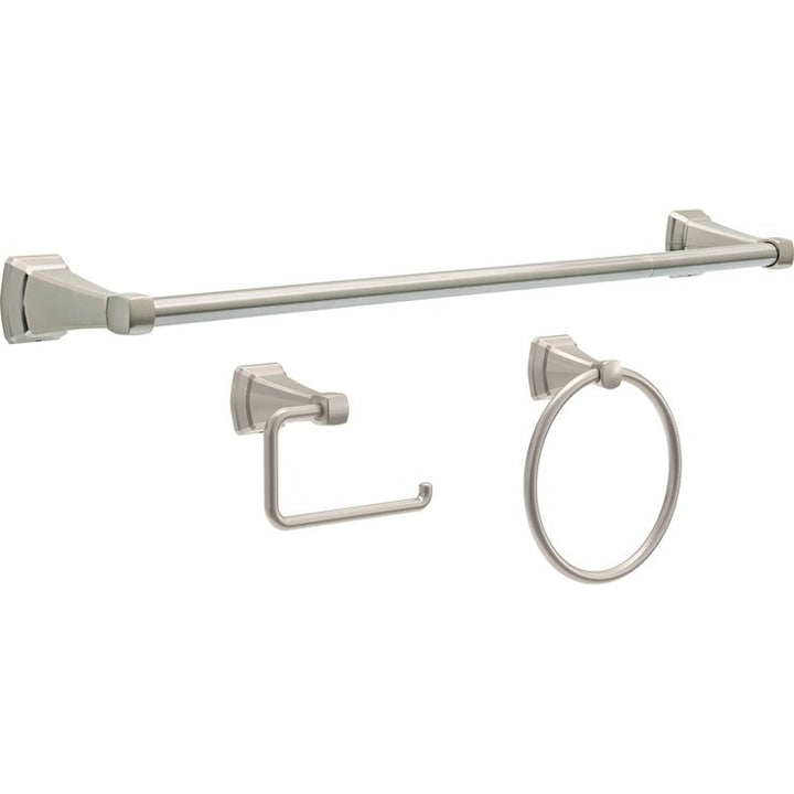 Delta 3-Piece Flynn Spotshield Brushed Nickel Decorative Bathroom Hardware Set