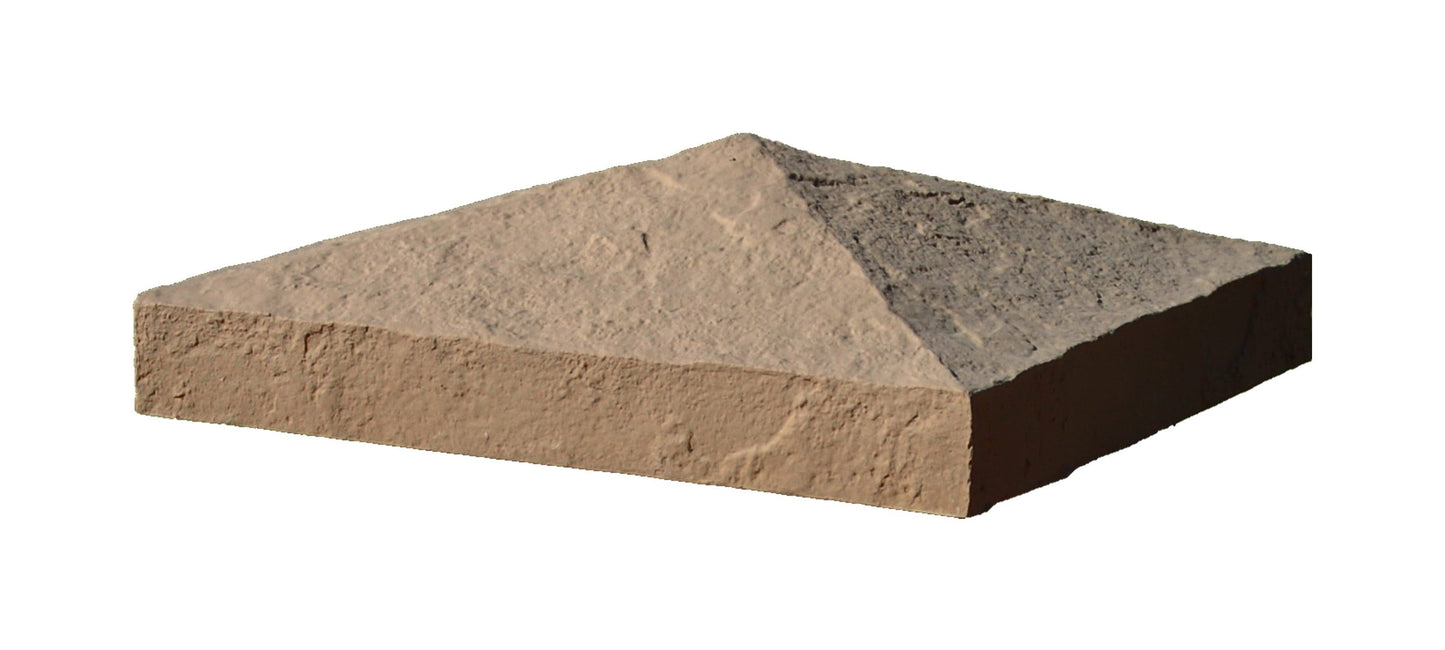 NextStone 5-1/2-in x 5-1/2-in Slatestone Brown Composite Deck Post Cap
