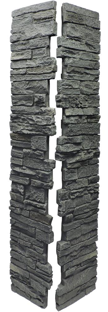 NextStone Slatestone 8-in x 2-in x 3-1/4-ft Rundle Ridge Composite Deck Post Sleeve