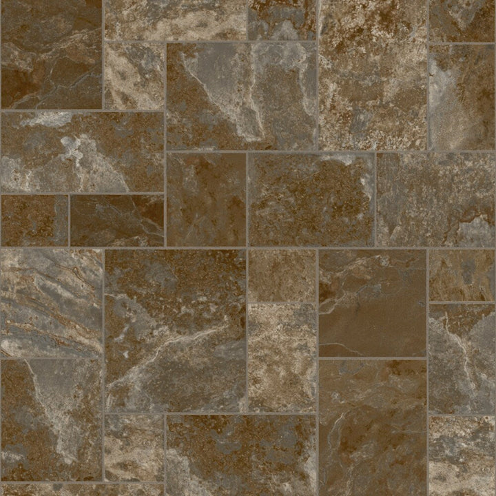 Congoleum ArmorCore Pro Terrace Paver Fresh Brew Stone-Look 12-ft W Cut-to-Length Low-Gloss Sheet Vinyl Flooring