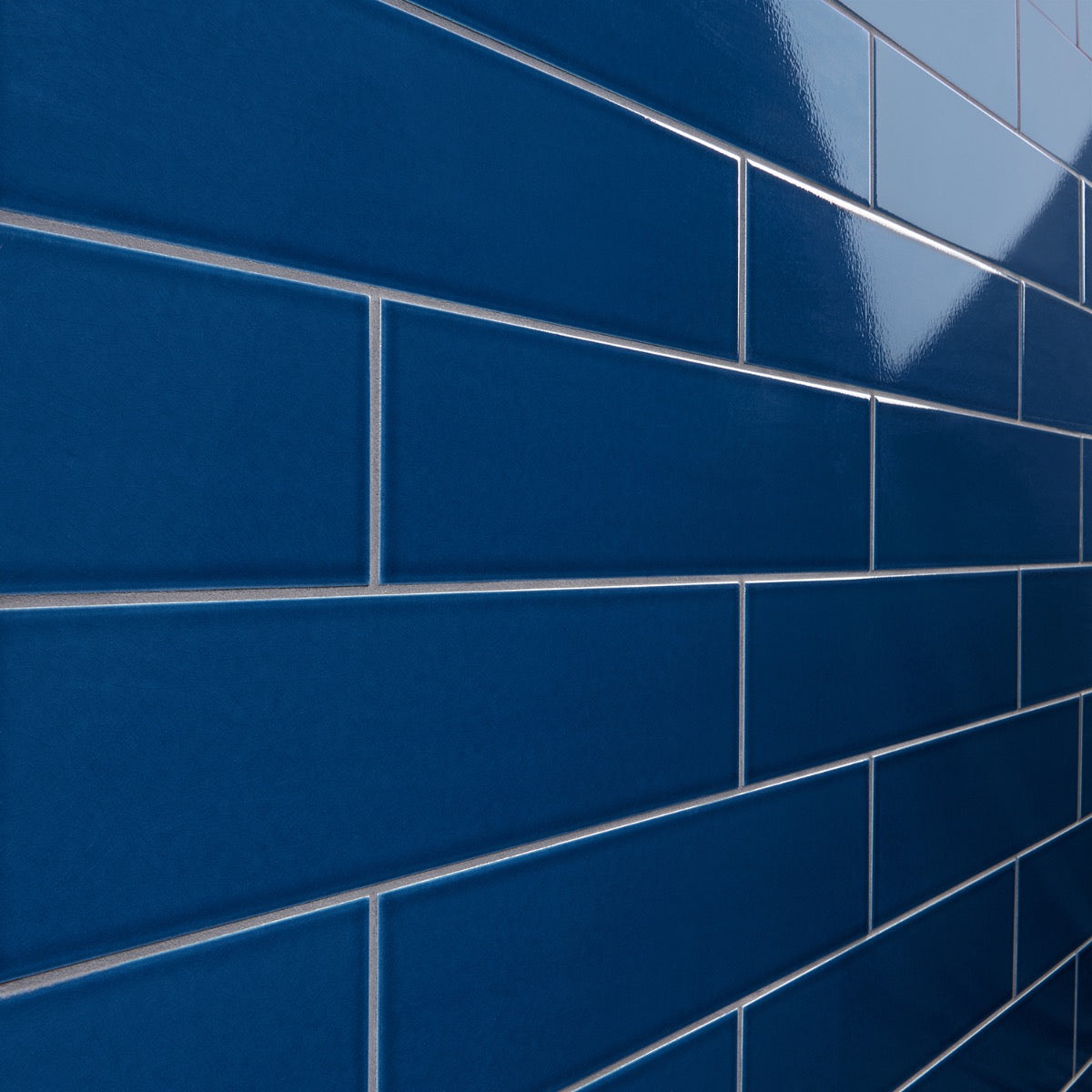 Colorplay Nautical Blue 4.5x18 Crackled Glossy Ceramic Tile by Lux Tile