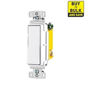 Hubbell X-Clamp 15-amp Single-Pole White Rocker Residential/Commercial Light Switch (5-Pack) - Hardwarestore Delivery