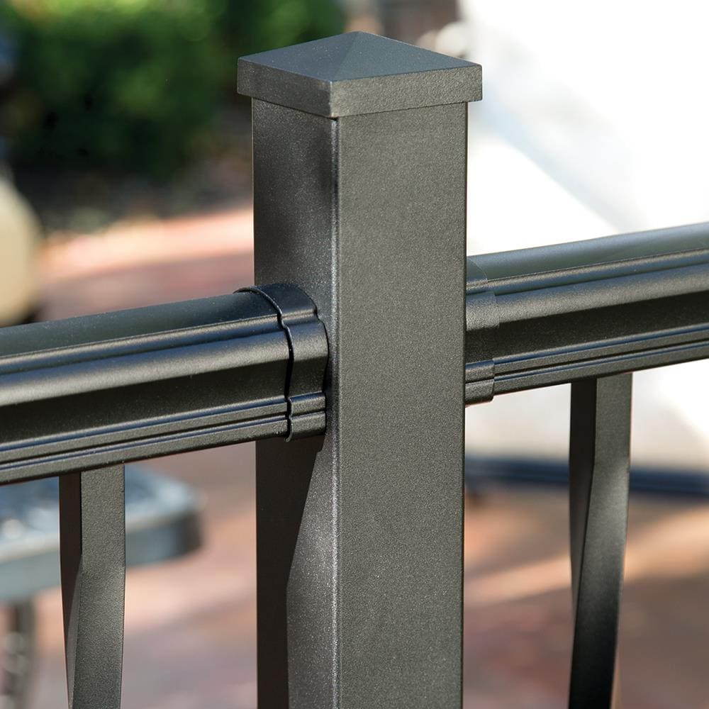 Freedom 2.5-in x 2.5-in x 3-1/4-ft Matte Black Aluminum Deck Post