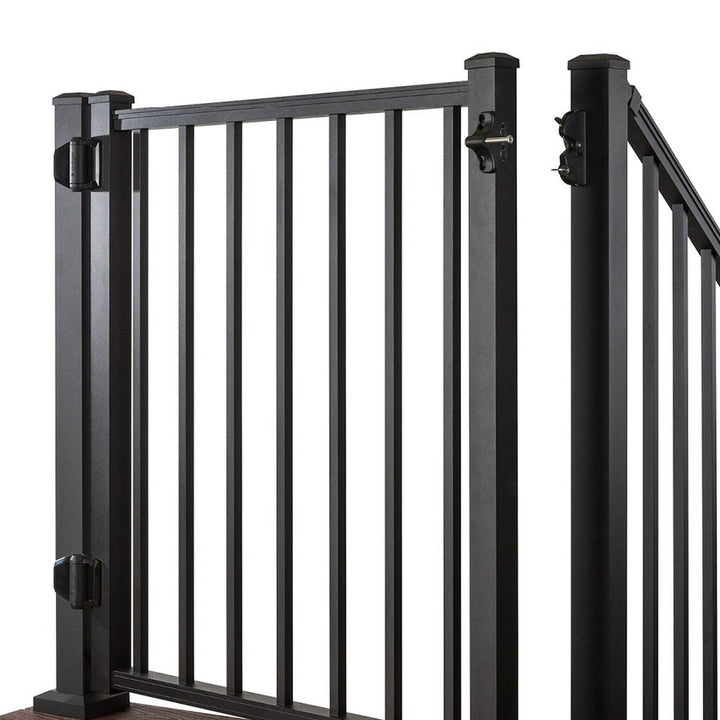 Trex 48-in L x 36-in H Charcoal Black Aluminum Deck Railing Gate (Assembly Required)
