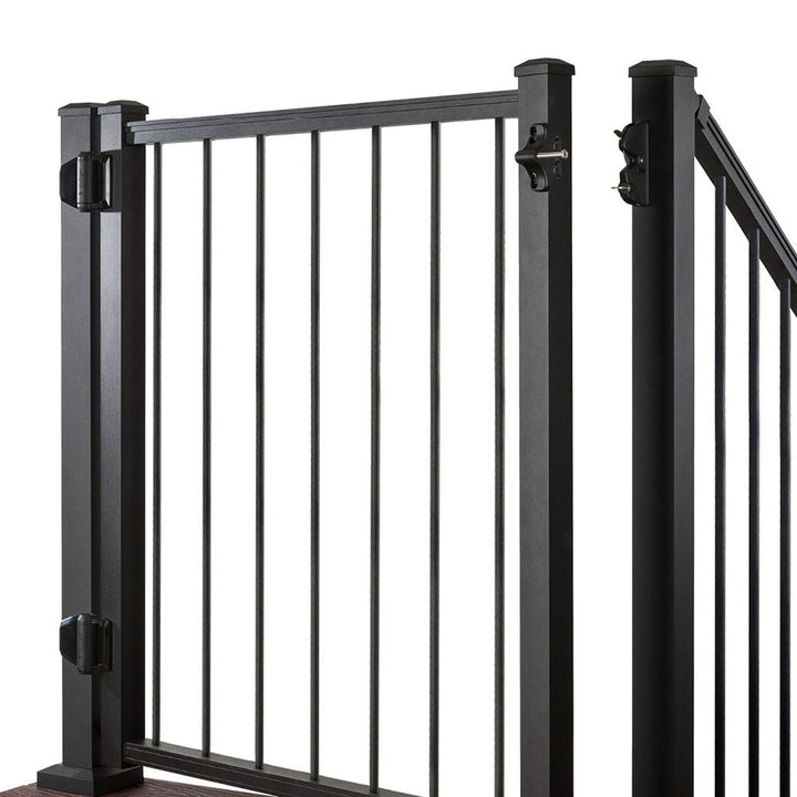 Trex 48-in L x 36-in H Charcoal Black Aluminum Deck Railing Gate (Assembly Required)