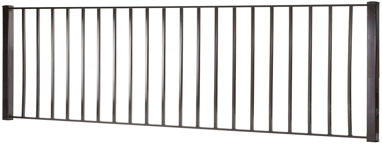 Monroe 3-ft H x 8-ft W Black Steel Decorative Fence Panel
