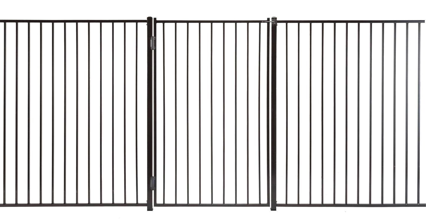 Monroe 6-ft H x 3-ft W Powder Coated Vinyl-coated Steel Flat-top Decorative Walk-thru Fence Gate