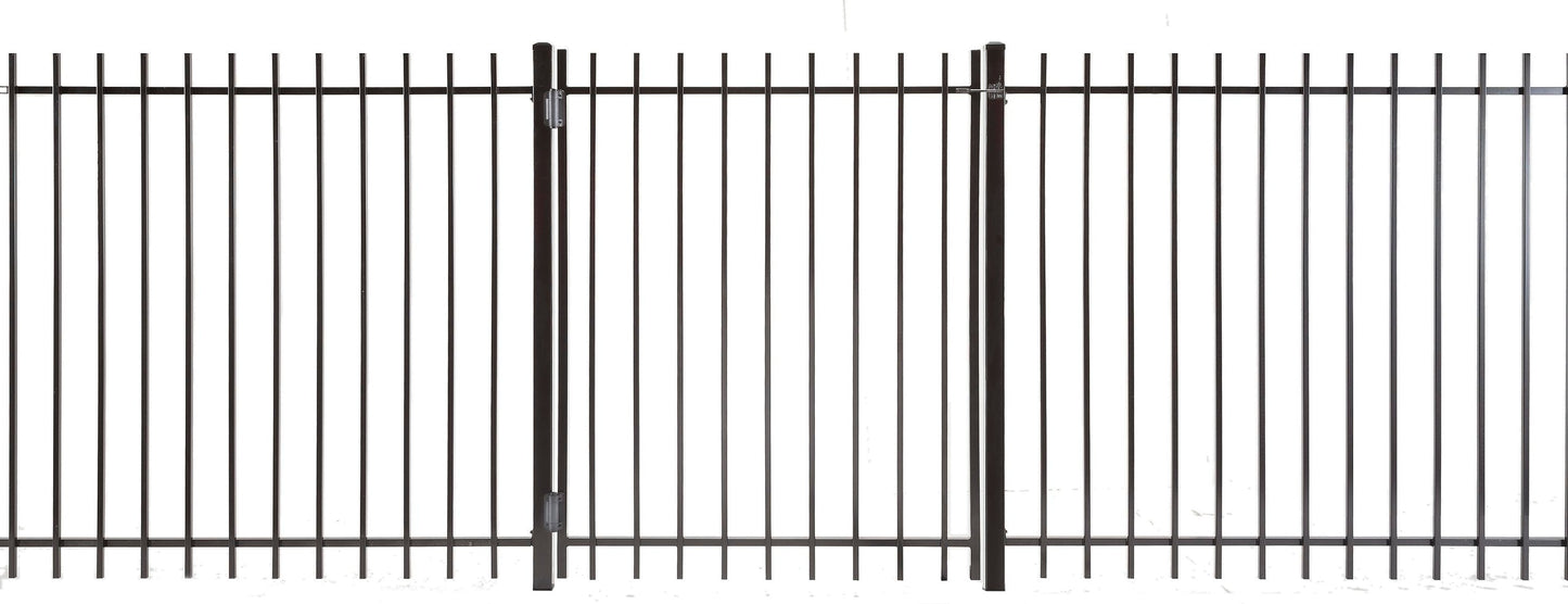 Kent 4-ft H x 3-ft W Powder Coated Vinyl-coated Steel Square-top Decorative Walk-thru Fence Gate