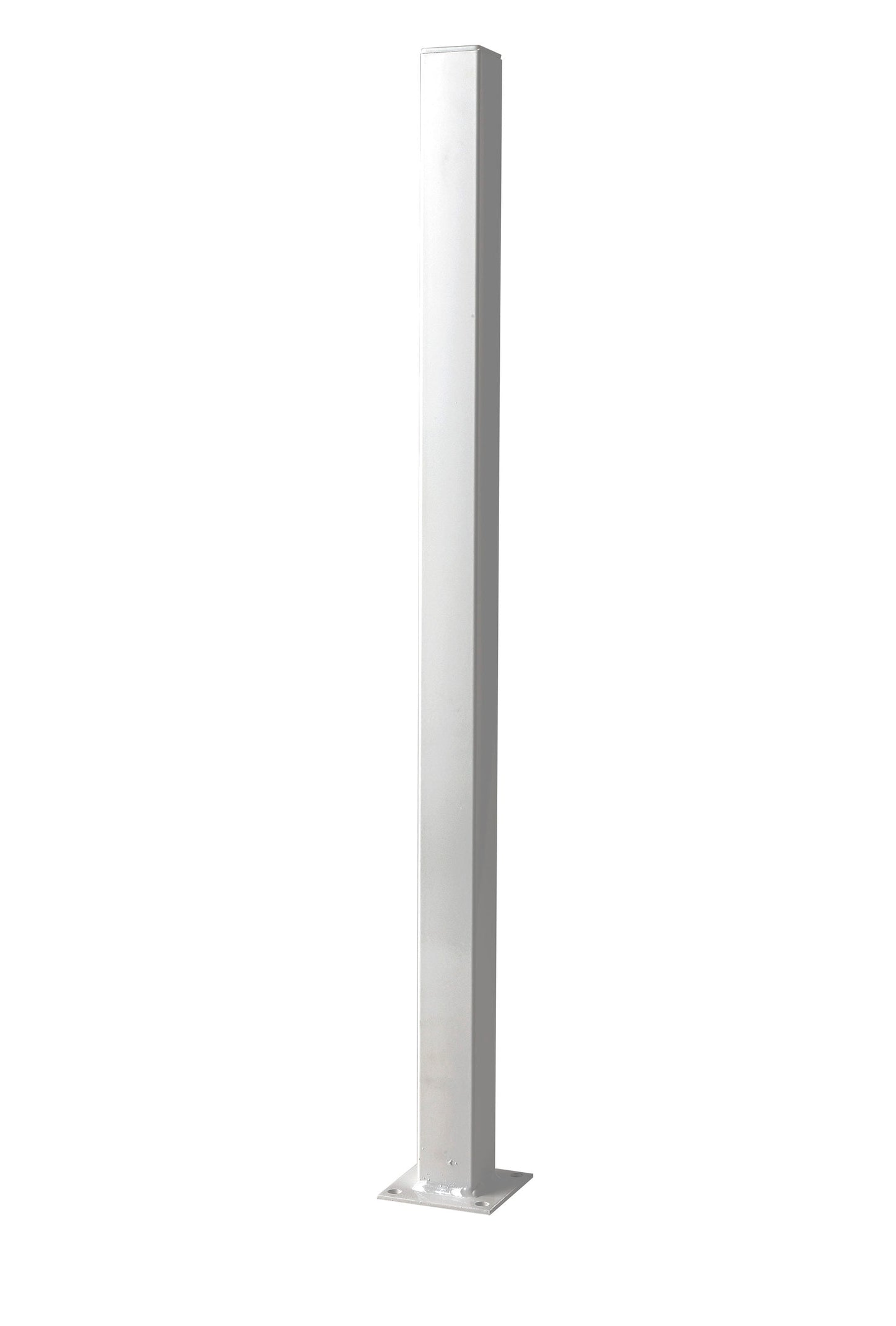 3-ft H x 2-in W White Galvanized Steel Decorative Universal Fence Post