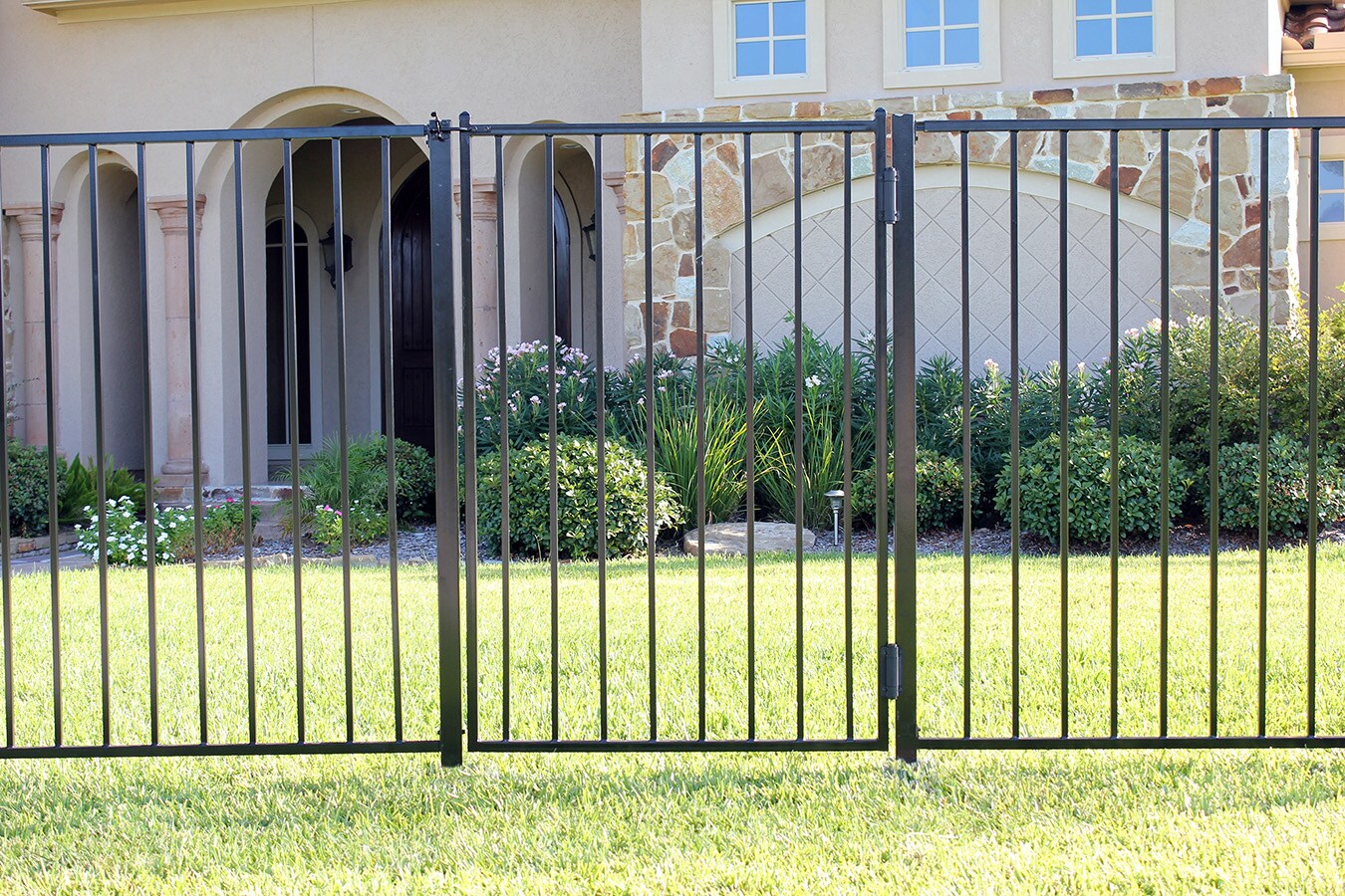 7-ft H x 2-in W Black Galvanized Steel Decorative Universal Fence Post