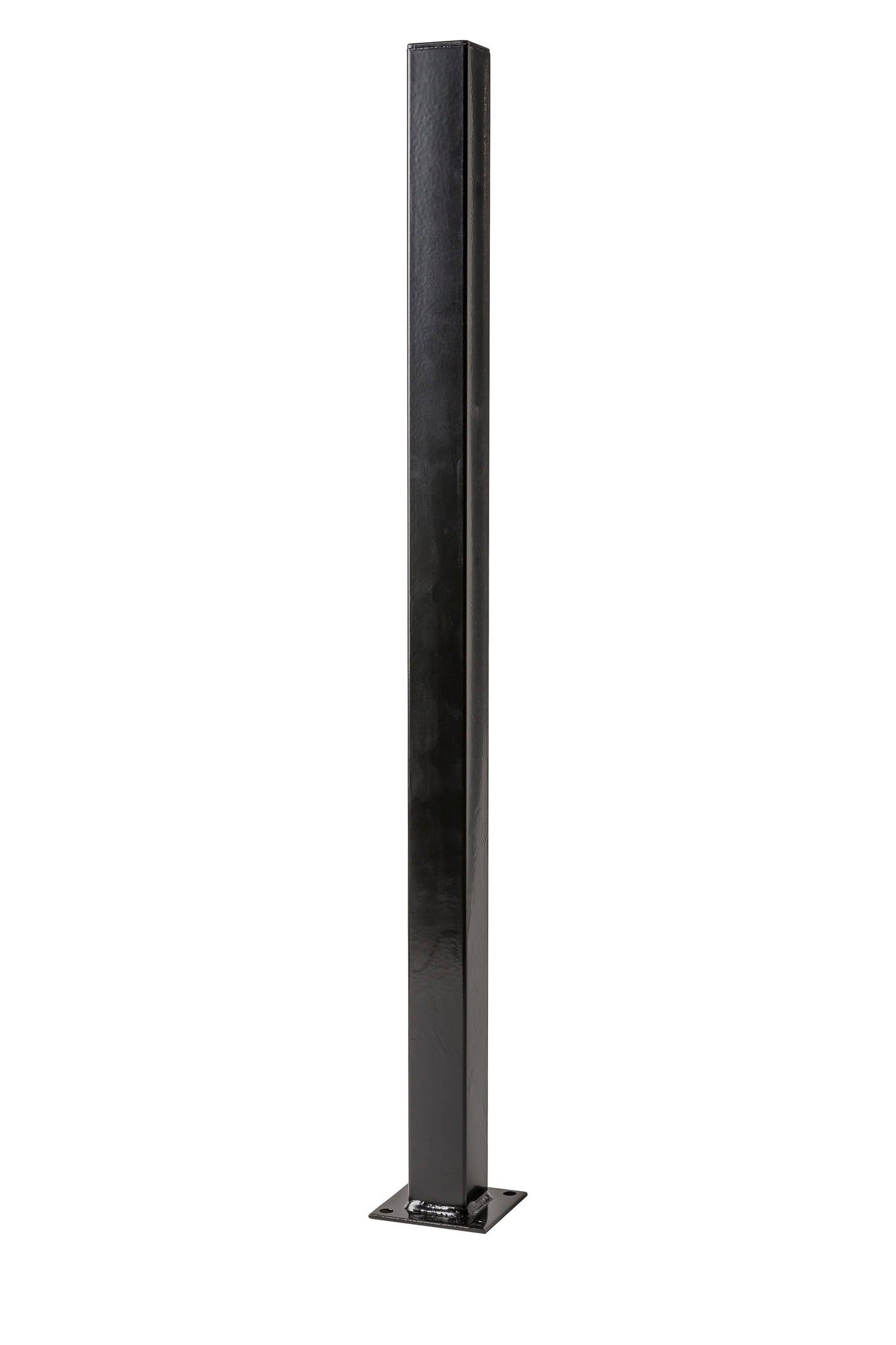 3-ft H x 3-in W Black Galvanized Steel Decorative Universal Fence Post