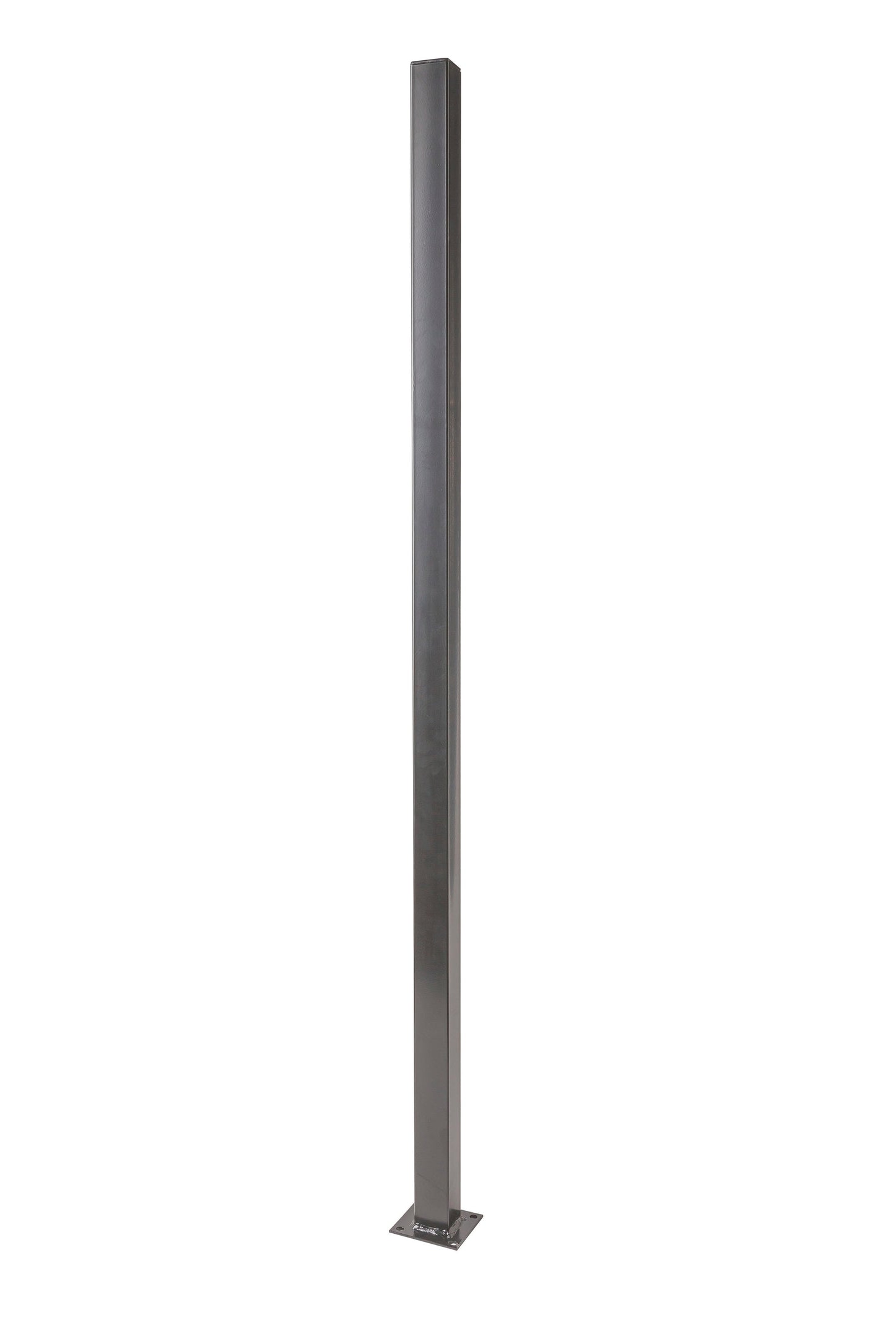 5-ft H x 2-in W Black Galvanized Steel Decorative Universal Fence Post