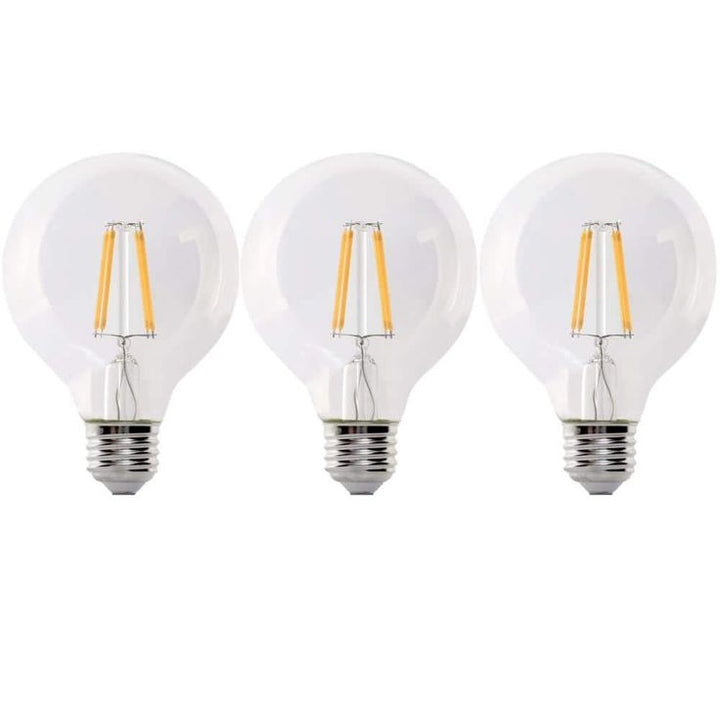 Feit Electric 100-Watt Equivalent G25 Dimmable Filament LED Clear Glass Light Bulb in Daylight (5000K) (3-Pack)