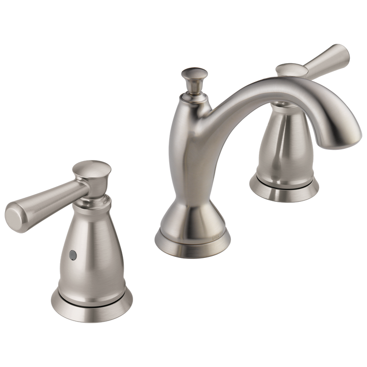 Delta Linden Stainless 2-Handle Widespread WaterSense Bathroom Sink Faucet with Drain