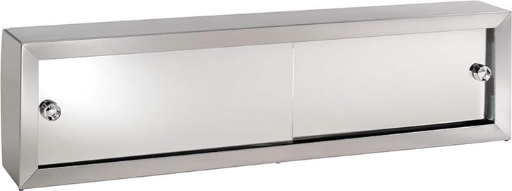 Jensen Cosmetic Boxes 30.25-in x 8.75-in Surface Mount Stainless Steel Mirrored Medicine Cabinet