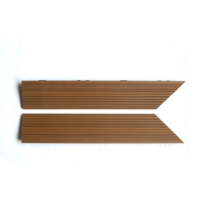 NewTechWood 2-in x 12-in 2-Pack Peruvian Teak Prefinished Composite Deck Tile (0.5-sq ft)