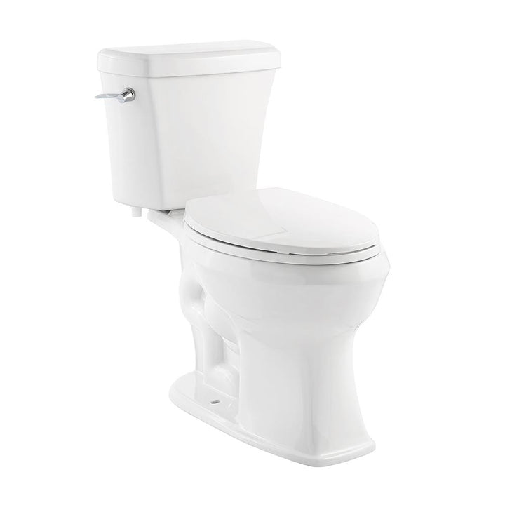 New Lower Price; Jacuzzi Lyndsay White WaterSense Elongated Chair Height 2-Piece Toilet, 12-in Rough-In, 1.28 GPF