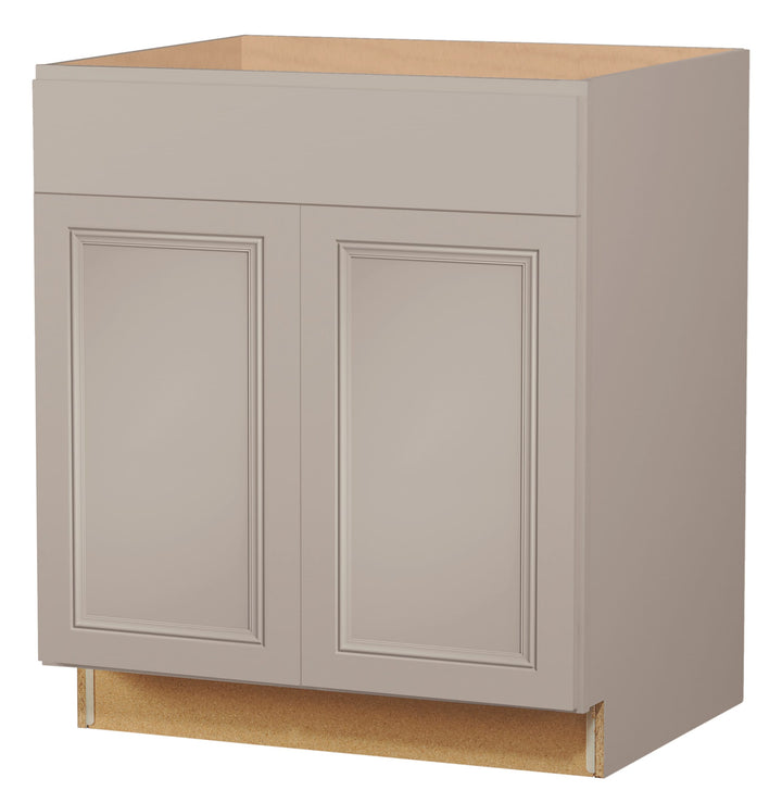Diamond NOW Wintucket 27-in W x 35-in H x 23.75-in D Cloud Gray 1-Drawer Base Fully Assembled Cabinet (Recessed Panel Square Style)