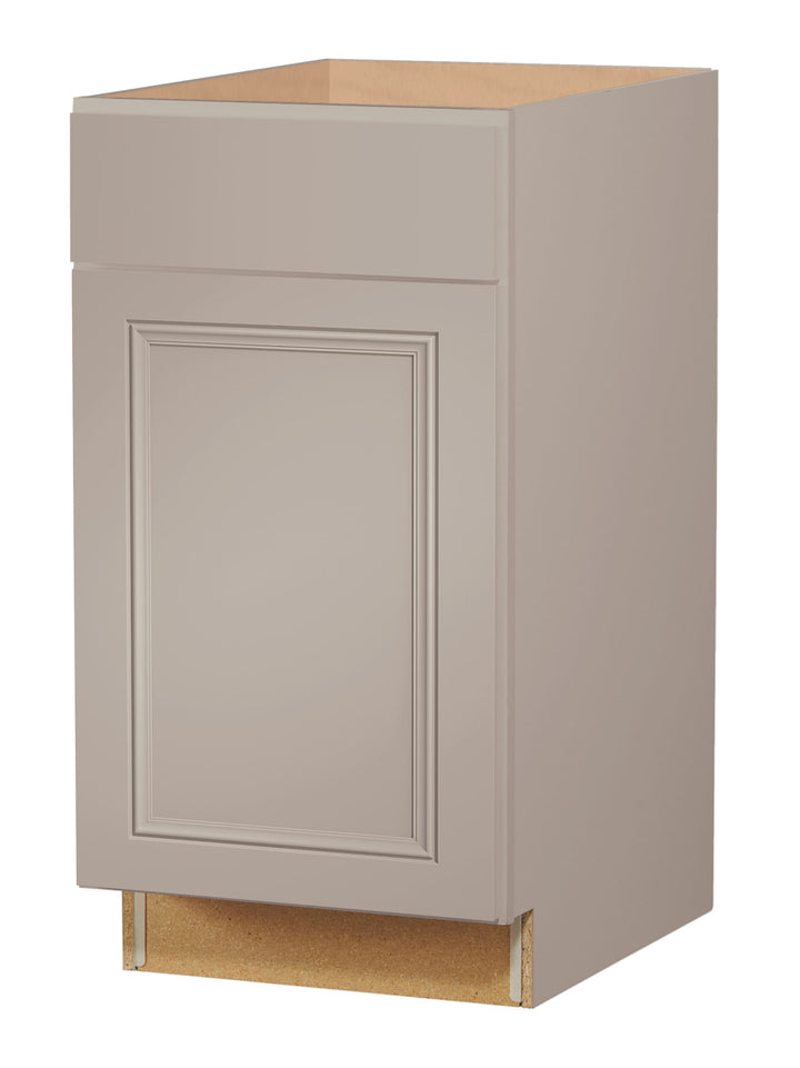 Diamond NOW Wintucket 18-in W x 35-in H x 23.75-in D Cloud Gray 1-Drawer Base Fully Assembled Cabinet (Recessed Panel Square Style)