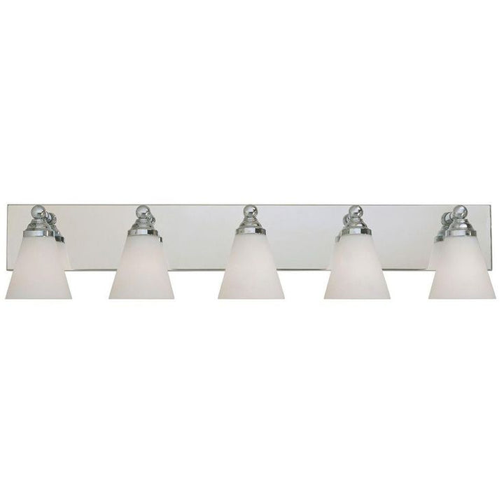Hudson 5-Light Chrome Wall Mount Vanity Light