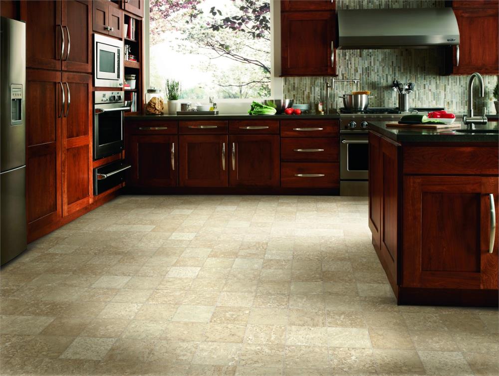 Armstrong Flooring Epiq 12-ft W x Cut-to-Length Kral Travertine Desert Drift Low-Gloss Finish Sheet Vinyl